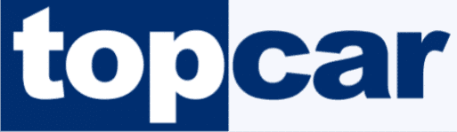 top-car logo in blau
