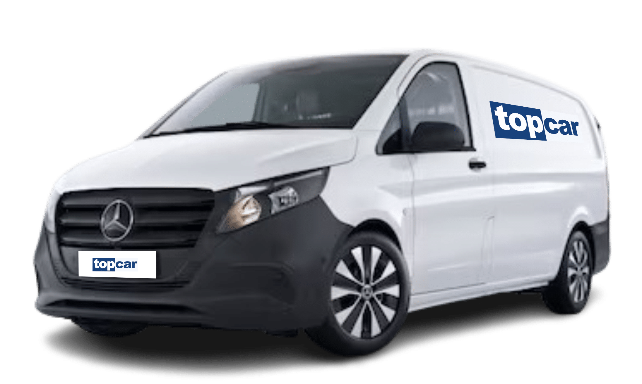 weißer transporter mercedes benz vito mieten mit top-car folie